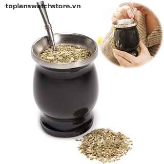 Toplanswatchstore Yerba Mate Set Cốc Uống Trà Bằng Thép Không Gỉ Hai Lớp Hình Quả Bầu Và Con Voi VN