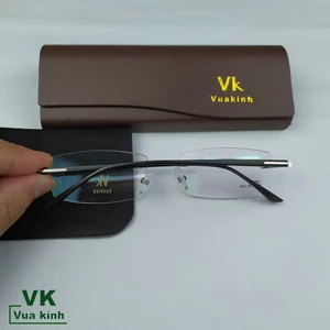 Gọng kính cận khoan không viền aluminum VK66