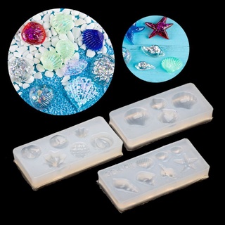 Set 3 Khuôn Silicone Hình Vỏ Sò/Sao Biển Làm Móng Nghệ Thuật DIY