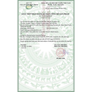[Hàng Air] Vitamin tổng hợp Úc Nature's Way Complete Daily Multivitamin 200 viên