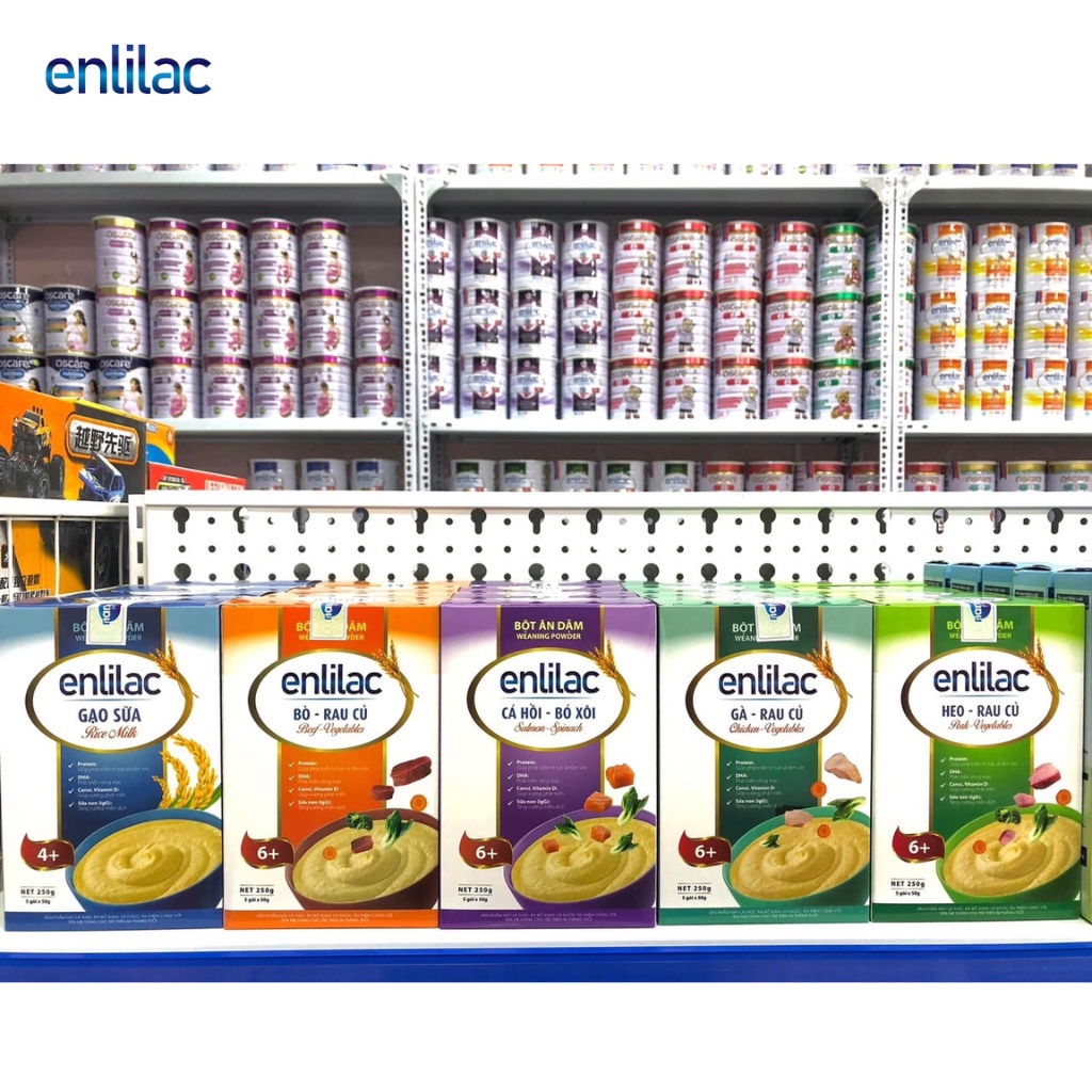 Bột Ăn Dặm Bò - Rau Củ ENLILAC Bổ Sung Dinh Dưỡng Cho Bé, Tăng Cường Hệ ...