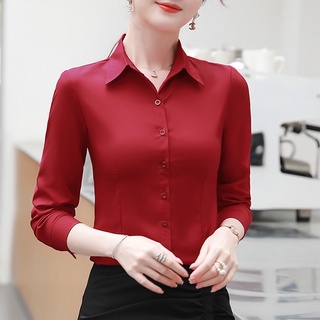 6 màu S-5XL Áo Sơ Mi Trắng Tay Dài Nữ Công Sở Chuyên Nghiệp Nữ Trang Trọng Quần Áo Làm Việc Tay Ngắn Lớn Áo Sơ Mi Nữ