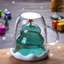DONOVANQQ Cốc thủy tinh uống nước 300ml, trang trí cây thông Noel, ly hai lớp giữ nhiệt, quà tặng dịp Giáng Sinh
