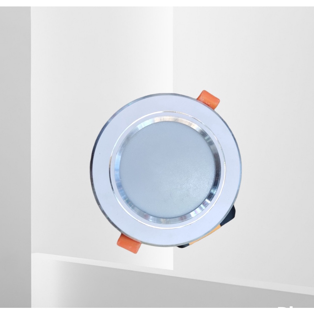 Ảnh Đèn Led âm trần, Vilighting, ánh sáng trắng, 3 màu 7w phi 90 viền vàng, viền bạc đế đúc. Bảo hành 24 tháng 2