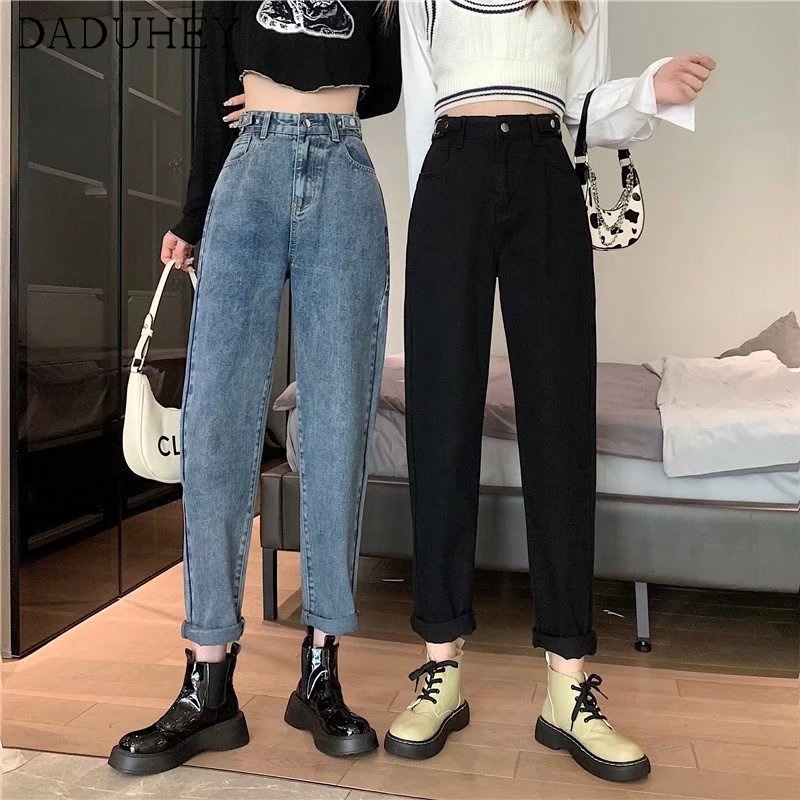 Ảnh Quần jeans lưng cao ống đứng thời trang Hàn cho nữ 2