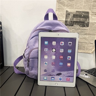 Ba Lô Canvas Màu Trơn Thời Trang Cho Nữ Gói nhỏ bằng phẳng