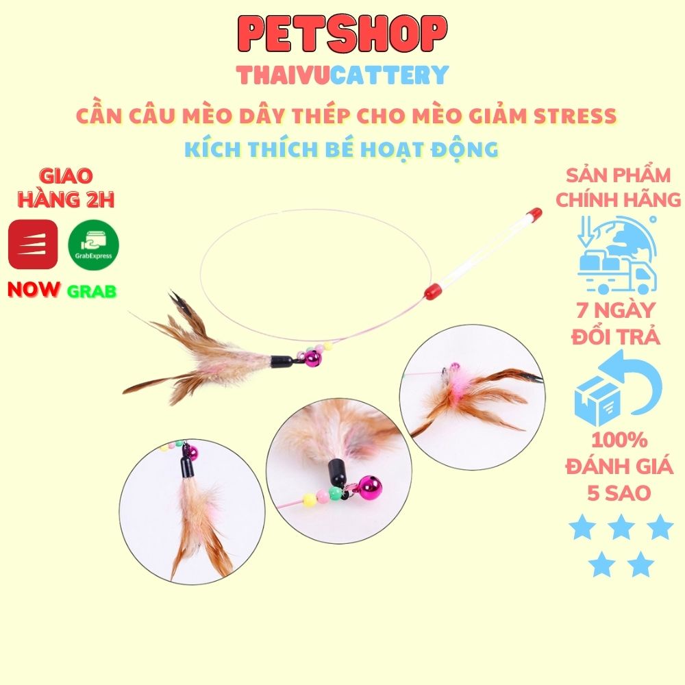 Cần Câu Mèo Dây Thép cho mèo giảm stress, Đa Dạng Mẫu