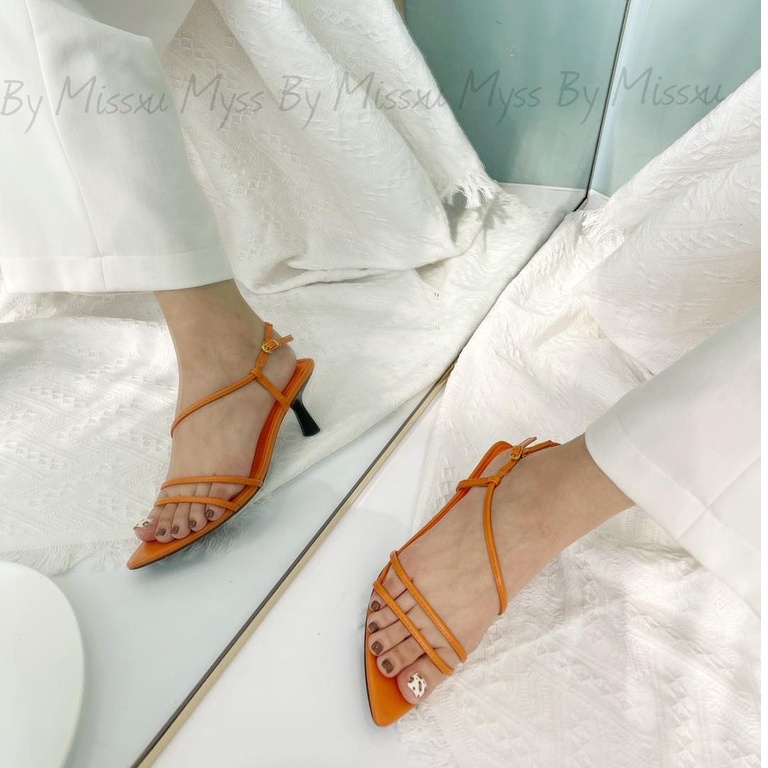 Giày sandal nữ MYSS mũi nhọn dây mảnh 7cm thời trang - SD66