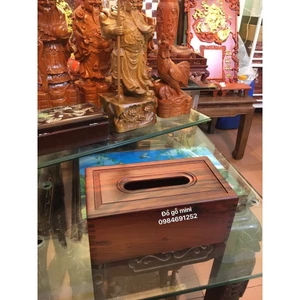Hộp đựng giấy ăn cao cấp bằng gỗ cẩm