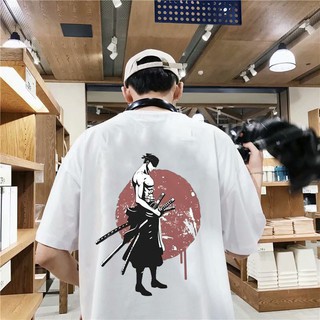 Áo thun unisex in hình Zoro Samurai phong cách siêu ngầu chất vải mịn mát
