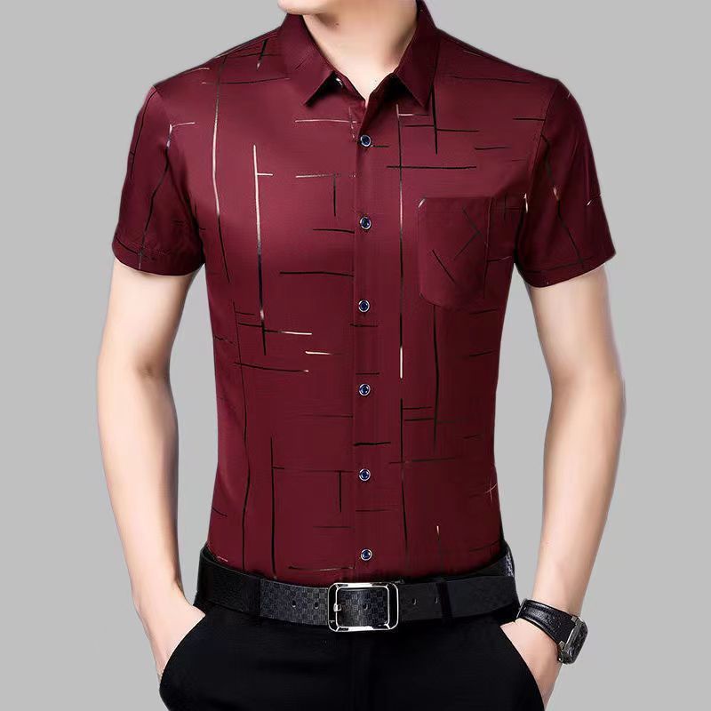 Áo Sơ Mi NgắN Tay In Hoa ThờI Trang Cho Nam [M-3XL]