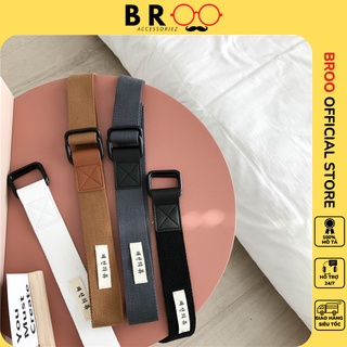 Thắt lưng vải canvas Broobelt tag Korea dây nịt dù ulzzang phong cách G-D Hàn Quốc cho nam nữ