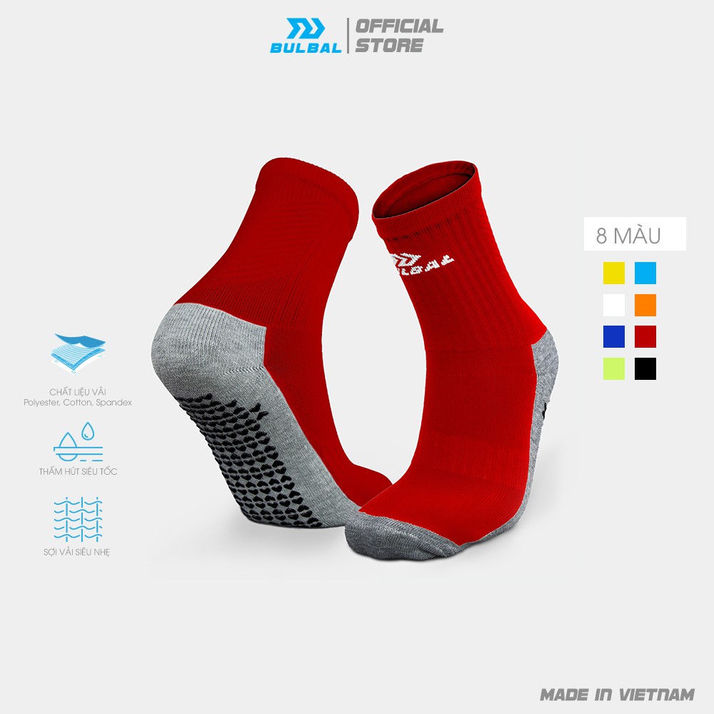 Tất Bóng Đá Bulbal Anti-Slip công nghệ chống trượt tiêu chuẩn Châu Âu, công nghệ dệt gân siêu co giãn không biến dạng