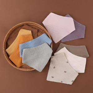 Mya Tập Đi Ăn Tạp Dề Cotton Mềm Nước Bọt Khăn Ăn ợ Vải Bandana Khăn