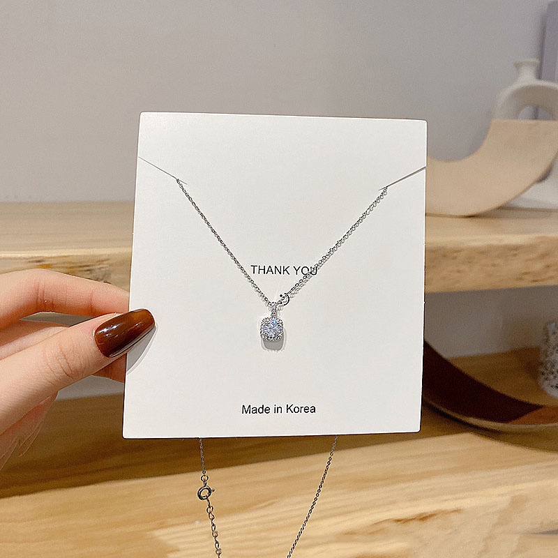 Vòng Cổ Choker Bằng Titan Đính Đá Zircon Đơn Giản Sang Trọng