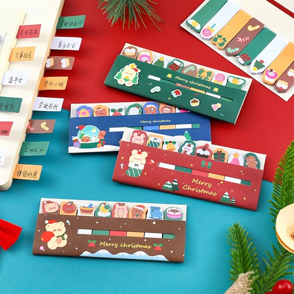 3 Tập Giấy Ghi Chú Noel 8 Pack 12,5*5Cm