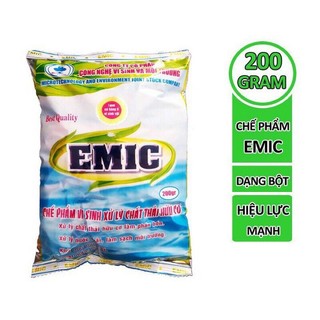 Chế phẩm vi sinh EMIC ủ đậu tương, đạm cá, khử mùi hôi gói 200g .