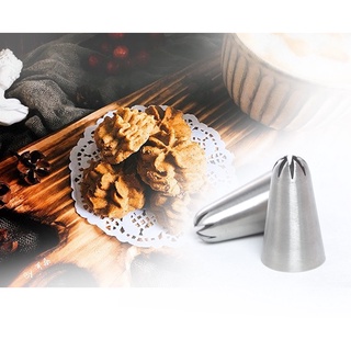 Đui sò bắt kem 853, Đuôi bắt hoa trang trí bánh, đui bắt bánh quy bằng thép không gỉ đúc liền khối dày dặn, cứng cáp