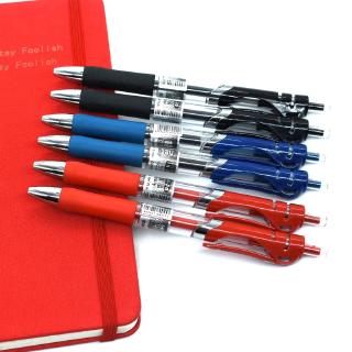 Bút Ngòi 0.5mm Màu Đen / Đỏ / Xanh Dương Kèm 5 Ruột Bút Thay Thế