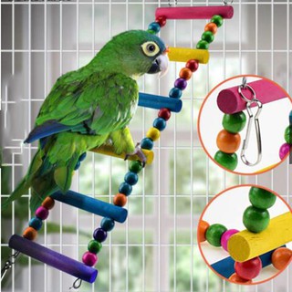 6 Chiếc Vẹt Đồ Chơi Treo Leo Thang Xoay Đứng Chuông Dây Chim Đồ Chơi