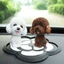 FANIELLAPOWELL 1 Cái gật đầu cho chó con Đồ chơi xoay xe Vinyl dễ thương