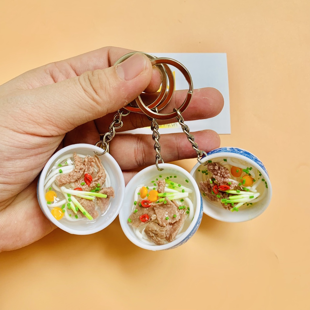 Móc khóa tô Phở quà tặng lưu niệm Việt Nam Keychain Handmade chất liệu ...