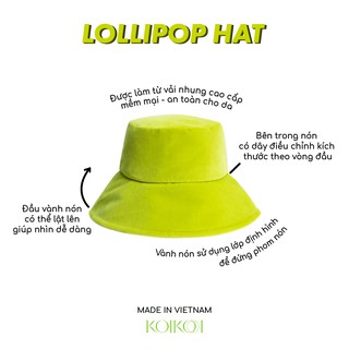 Mũ Bucket Nhung Vành Rộng - LOLLIPOP HAT