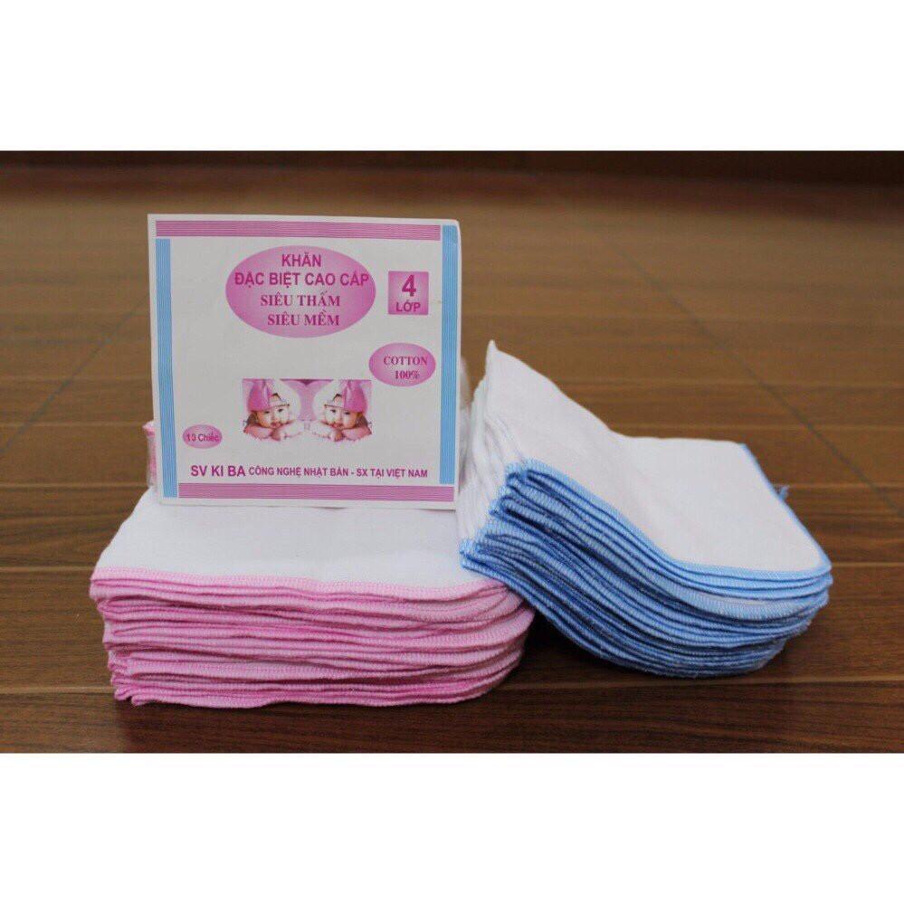 Khăn sửa cho bé, Slot 10 khăn xô sữa siêu thấm, siêu mềm