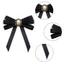 OXXGGKAO Giả Ngọc Trai Ruy Băng Thổ Cẩm Pin Tie Vintage Pre-Tied Cổ Trang Sức Nơ Áo Sơ Mi Cà Vạt Kẹp Cho Nữ G