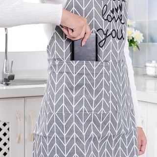 Tạp dề cotton+lanh thiết kế đơn giản hiện đại cho nhà bếp 88208