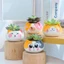 DARON Chậu Hoa Mèo Sáng Tạo Hoa Trồng Vật Trang Trí Handmade Gốm Sứ Phụ Kiện Cây Cảnh