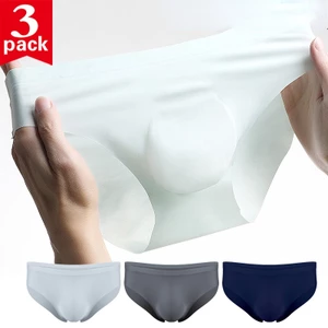 Set 3 Quần Lót Nam Siêu Mỏng Trong Suốt Thiết Kế 3D Thoáng Khí Nhanh Khô B324
