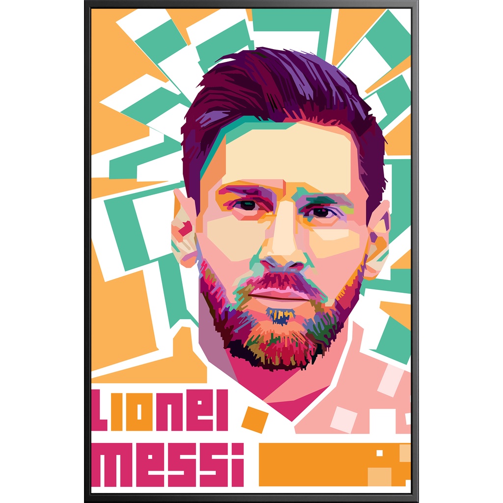 Tranh canvas treo tường MESSI + khung composite và đinh treo – decor ...