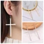 JVSUB Ear Stud Phóng đại Punk Rock Trang sức Dangle Drop