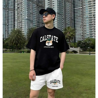 Bộ Thể Thao Hè Tay Ngắn CALISSTE Mặt Cún Siêu Cá Tính, Chất Liệu Cotton Khô Hot Trend Hè 2026