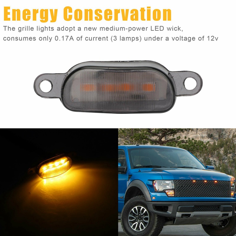 Bộ 3 đèn led gắn phía trước xe hơi ford f-150 raptor