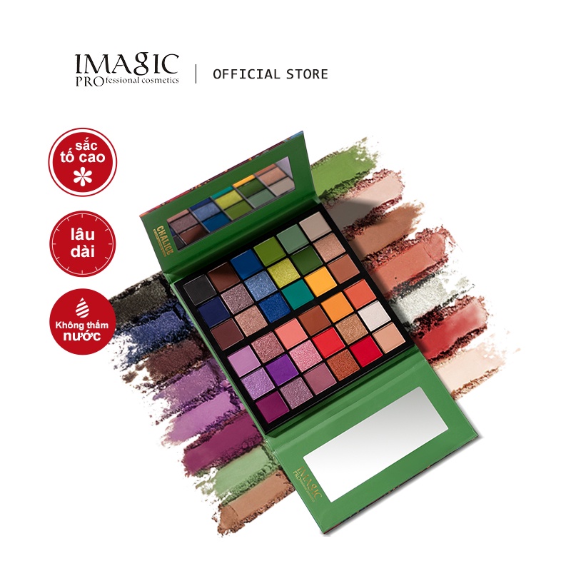 Ảnh IMAGIC Bảng Phấn Mắt 36 Màu Lì Và Ánh Nhũ Kết Hợp Trang Điểm Mắt Nổi Bật 240g 2