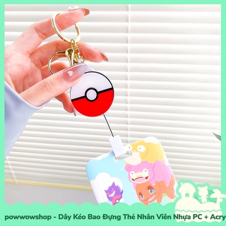 [Sẵn VN - Hỏa Tốc] Dây Kéo Bao Đựng Thẻ Nhân Viên Nhựa PC + Acrylic Mẫu Nhân Vật Anime Manga Game Pocket Monsters
