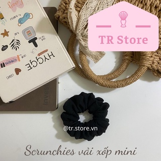 Scrunchies cột tóc xốp mini nhiều màu sắc