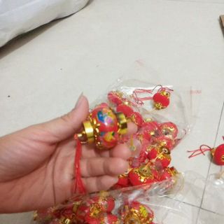 Cầu nhựa đỏ trang trí đào quất tết, cầu nhung 3 và 4 phân decor lễ hội