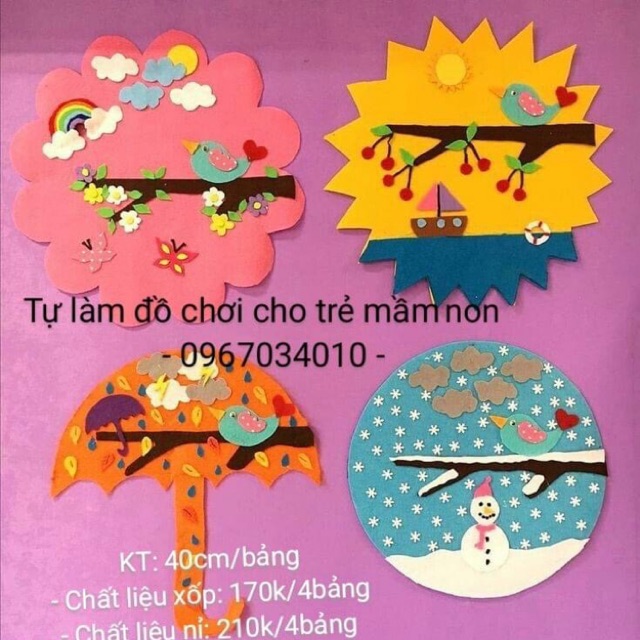 Bảng Bốn Mùa Mầm Non - Đồ Chơi Tự Tạo | Shopee Việt Nam