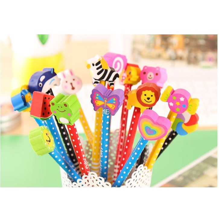 ✏️ COMBO 3 BÚT CHÌ KÈM TẨY DỄ THƯƠNG – KÍCH THƯỚC 20CM 🎀