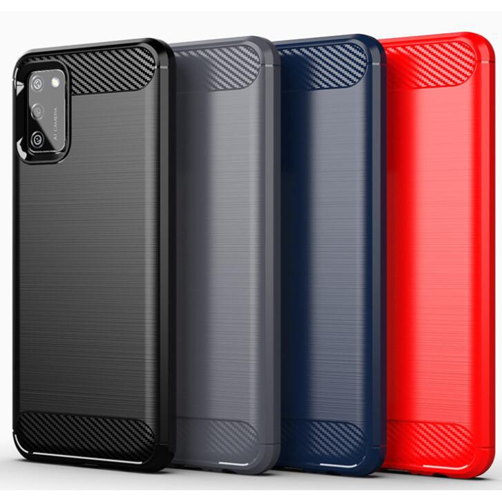 (4 trong 1) Ốp Điện Thoại Cho Samsung Galaxy A03S A02S A12 A13 A03 Ốp Lưng Kính Cường Lực Vỏ Mềm Bằng Sợi carbon