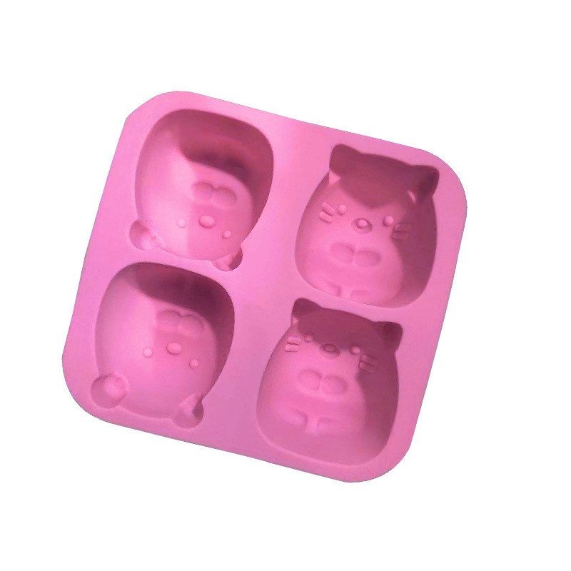 4 Khoang marmot Khuôn Silicon Động Vật Hoạt Hình Máy Nướng Bánh Khuôn Món Tráng Miệng Bánh pudding Khuôn Xà Phòng Bánh Mì Khuôn Bánh Ngọt Mô Hình Đá Khuôn Xà Phòng Làm Bằng Tay Khuôn Thạch Cao Hương Liệu Khuôn Nướng Bánh