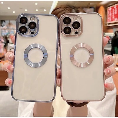 Ốp lưng trong mạ viền khoanh táo cho iPHONE 7PLUS - > 13 PROMAX