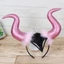 KIN Halloween Dài Demon Ox Sừng Băng Đô Ác Nữ Hoàng Lấp Lánh Tóc Vòng Trang Phục Hóa Trang Phù Thủy Ma Thuật Mũ Phụ Kiện f