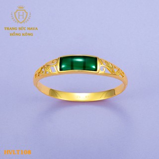 Vòng Tay, Lắc Tay Nữ Mặt Đính Đá, Titan Xi Mạ Vàng Non Cao Cấp - Trang Sức Hava Hong Kong - HVLT108