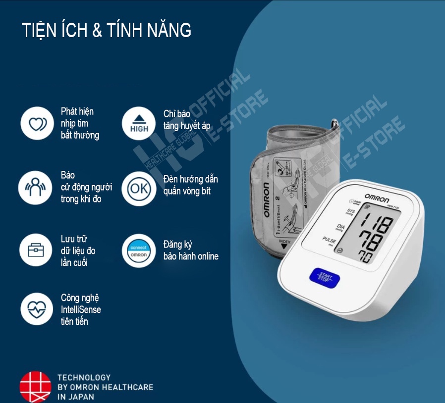Mô tả Máy Đo Huyết Áp Bắp Tay Omron Hem-7142T2 | Công Nghệ Đo Intellisense Cho Kết Quả Chính Xác Trong Vài Phút - 3