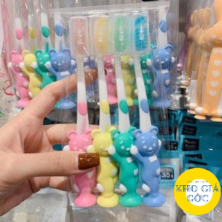 [COMBO 10] Set 4 Bàn Chải Xuất Nhật Cho Bé,  Bàn Chải Đánh Răng Trẻ Em Hình Ngộ Nghĩnh (thỏ, gấu)