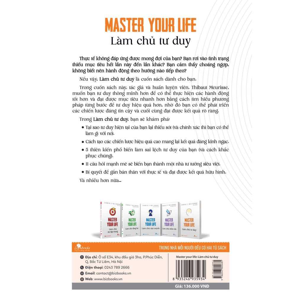 Sách Bizbooks - Master your life - Làm chủ tư duy